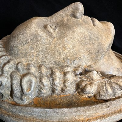Right lateral profile close-up detailing the hair.